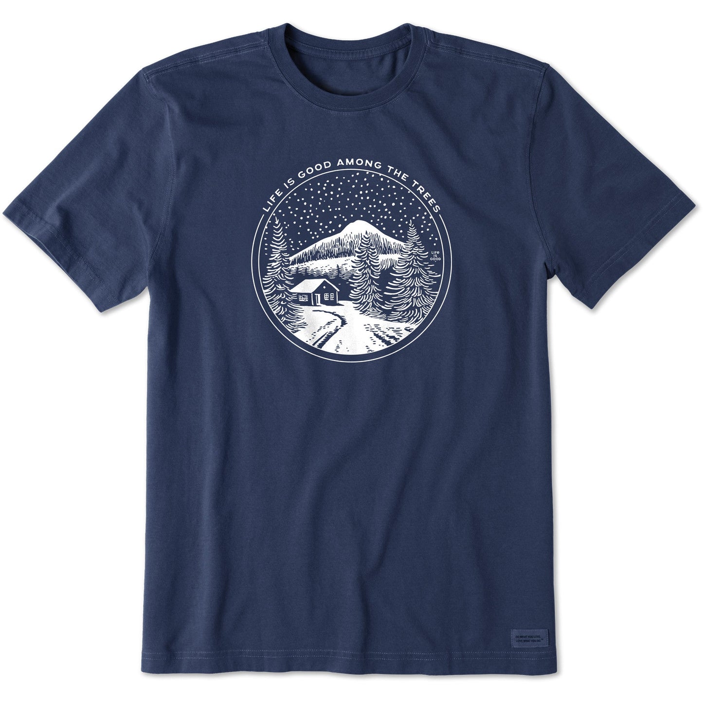 Men's Life is Good Among the Trees Cabin Short Sleeve Crusher Tee