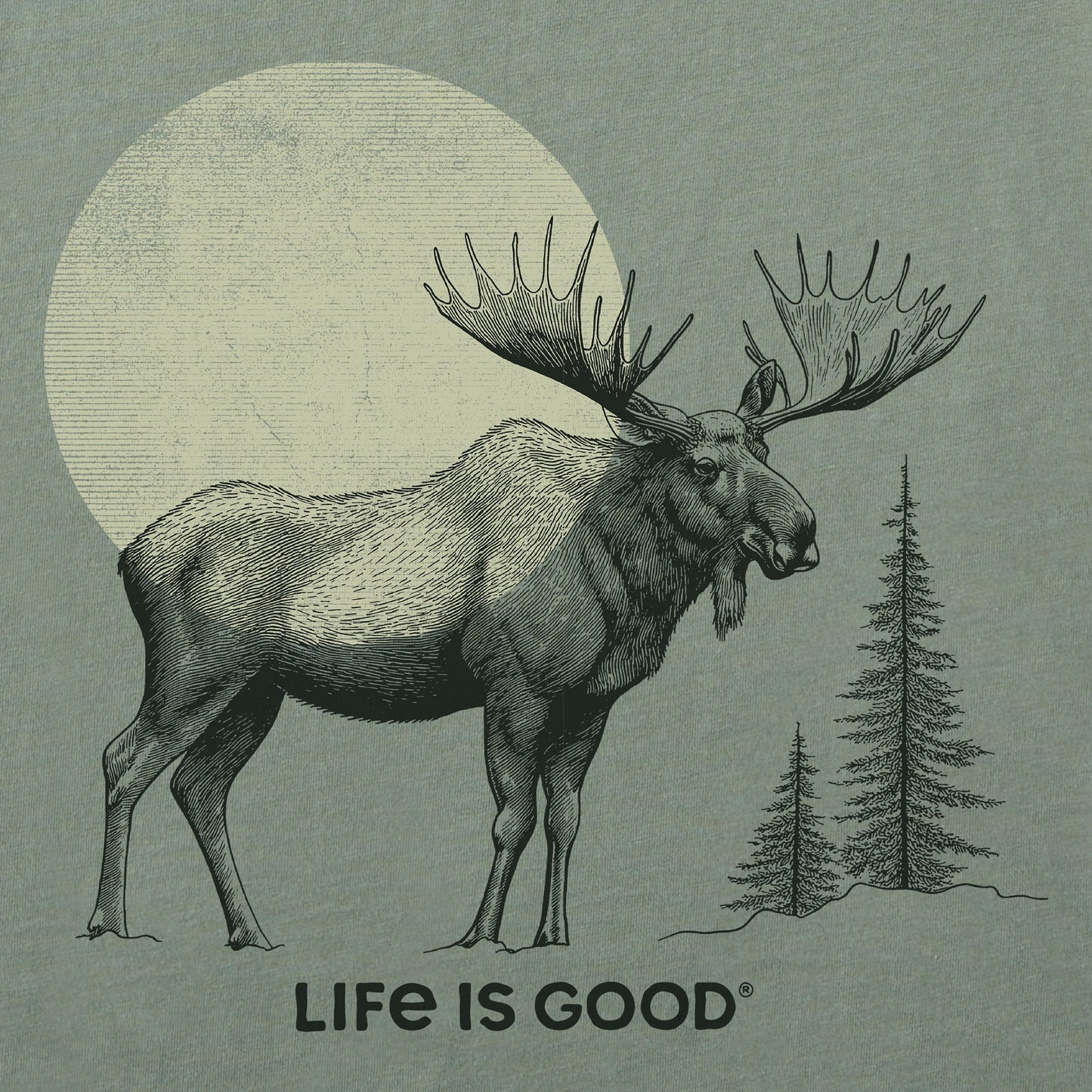 Men's Moose Sunrise Short Sleeve Crusher Tee