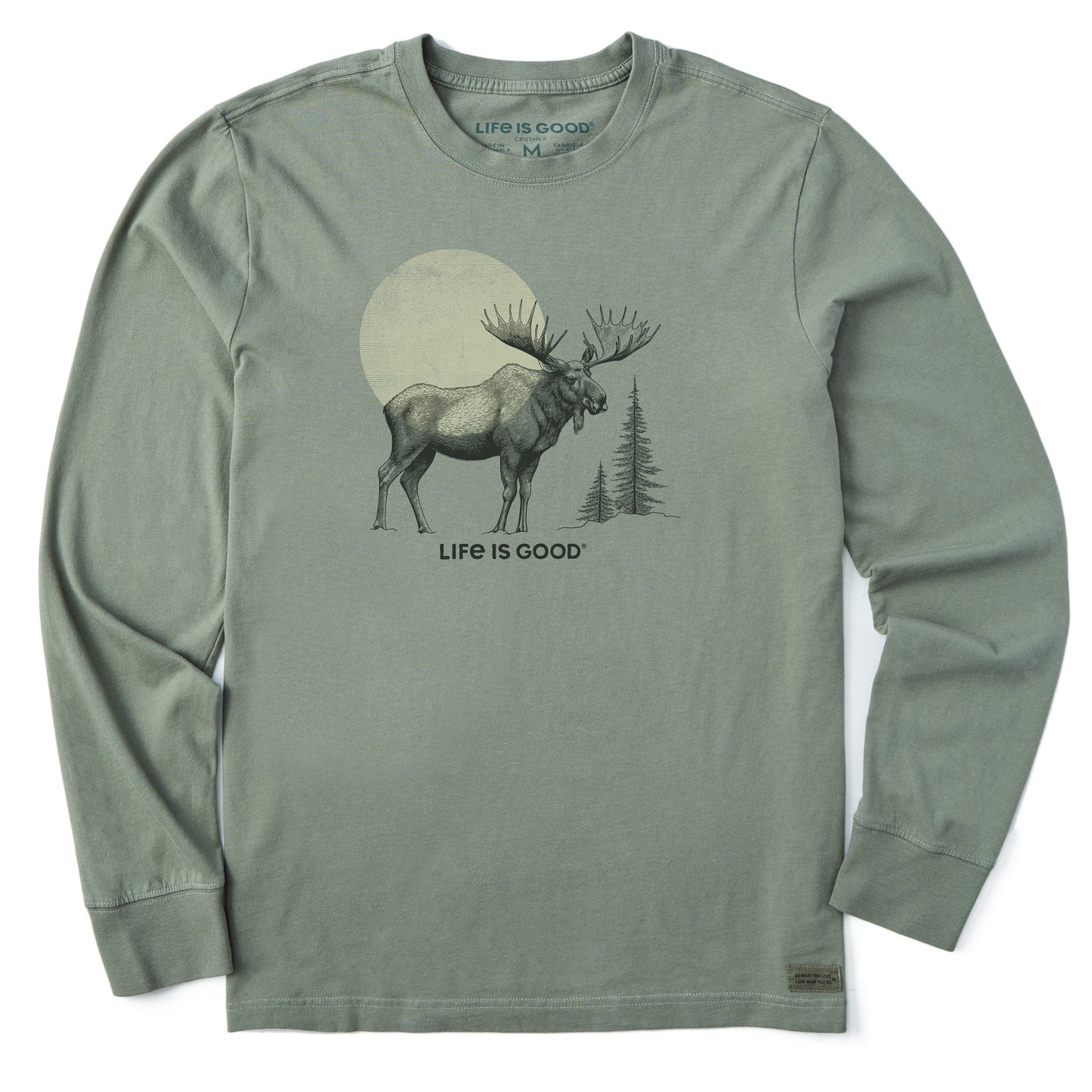 Men's Moose Sunrise Long Sleeve Crusher Tee