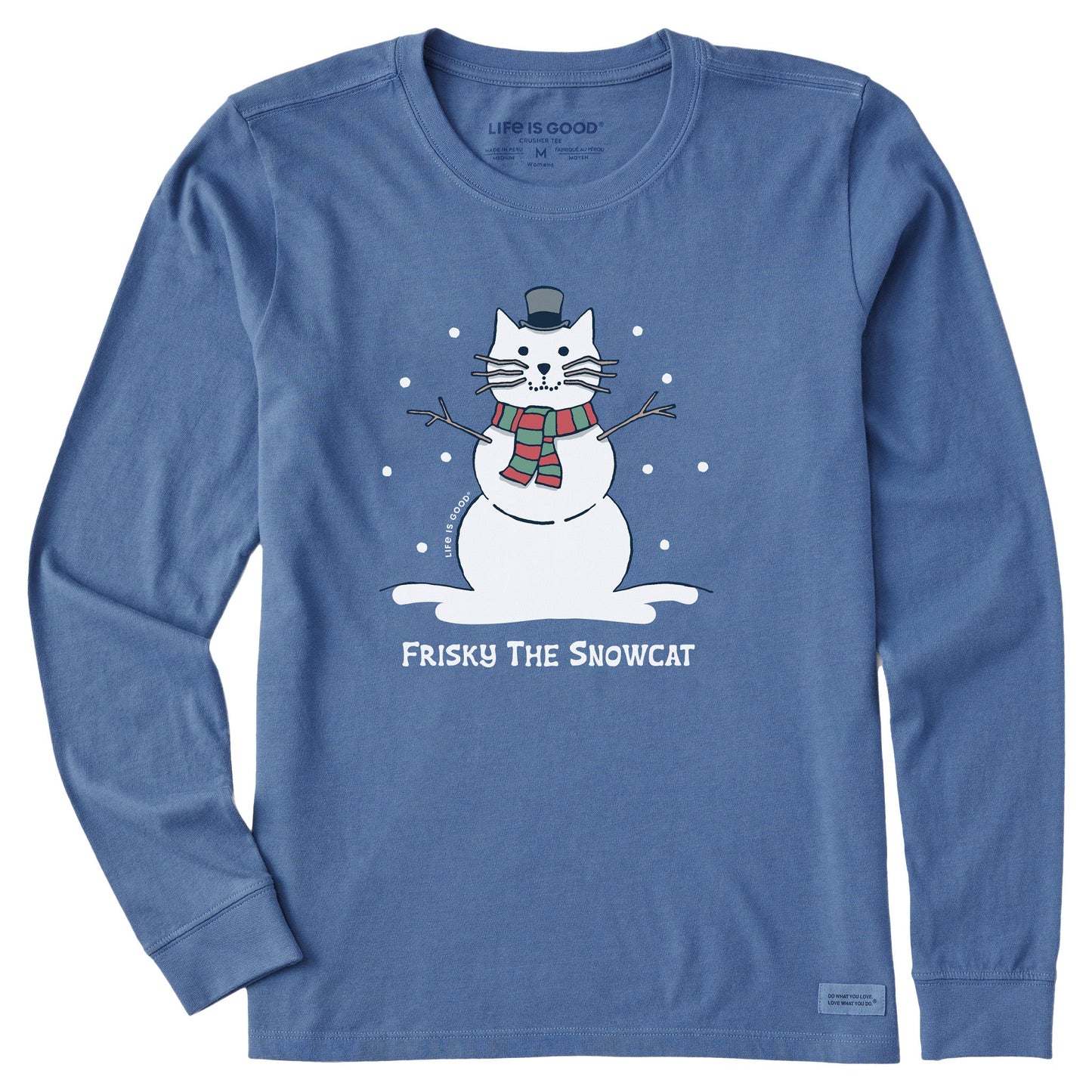 Women's Frisky the Snowcat Long Sleeve Crusher Tee