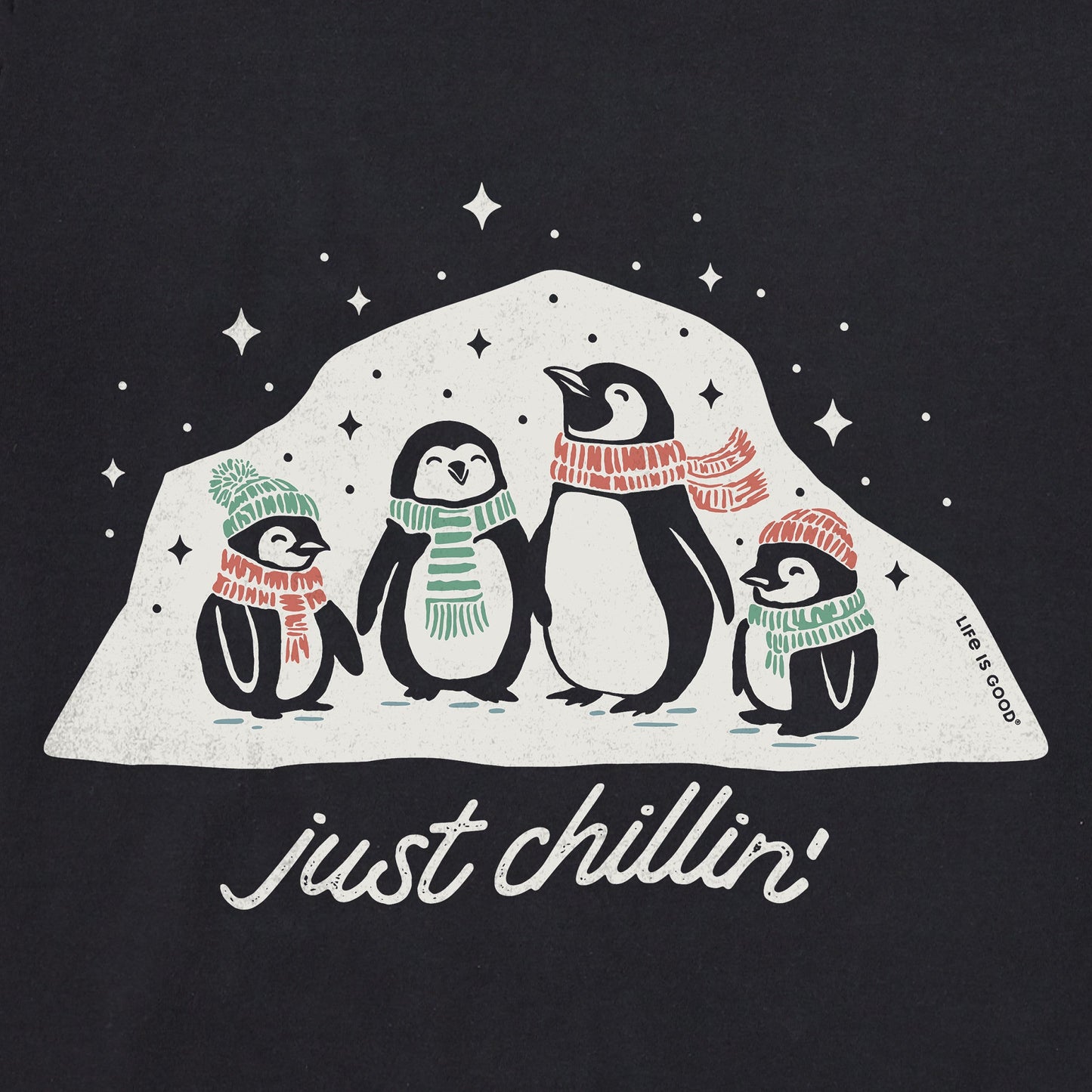 Women's Just Chillin' Penguin Fam Simply True Crew