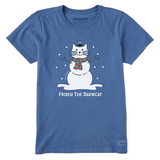 Women's Frisky the Snowcat Short Sleeve Crusher Tee