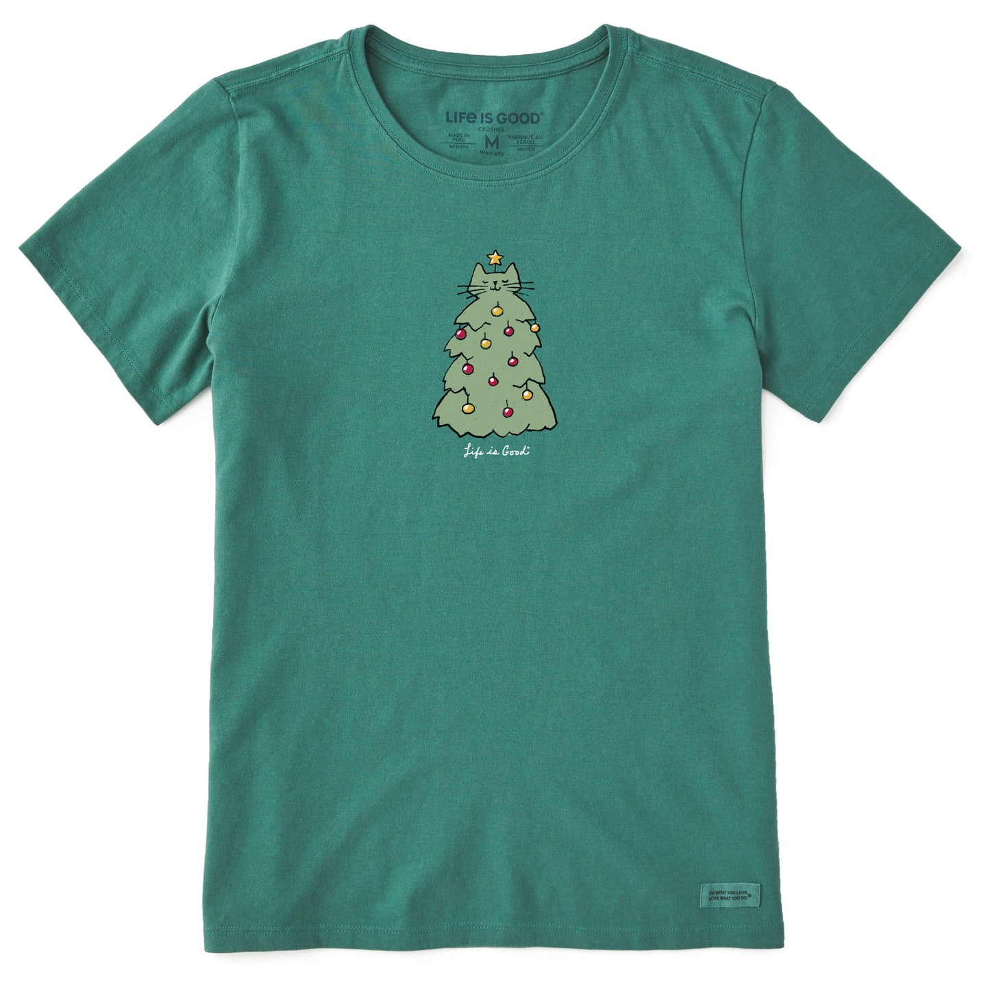 Women's Catmas Tree Short Sleeve Crusher Tee