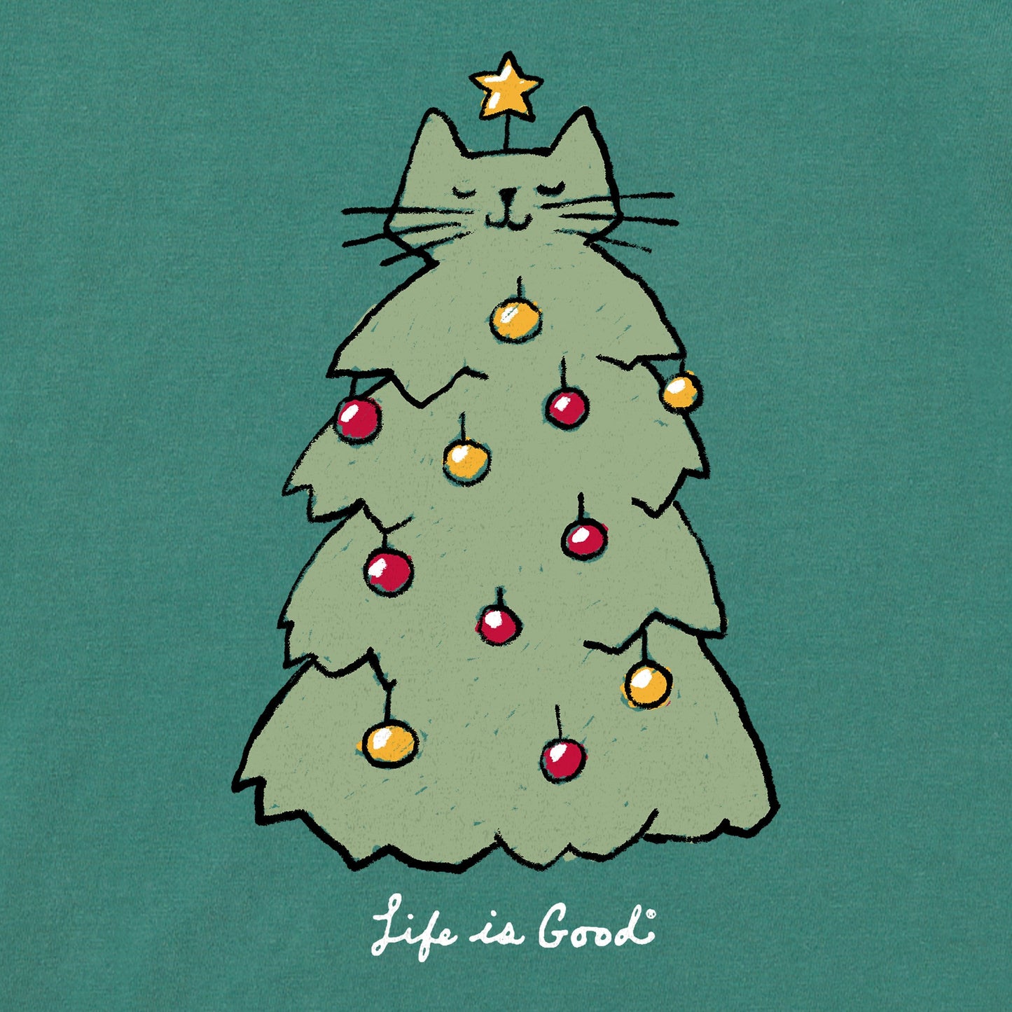 Women's Catmas Tree Short Sleeve Crusher Tee