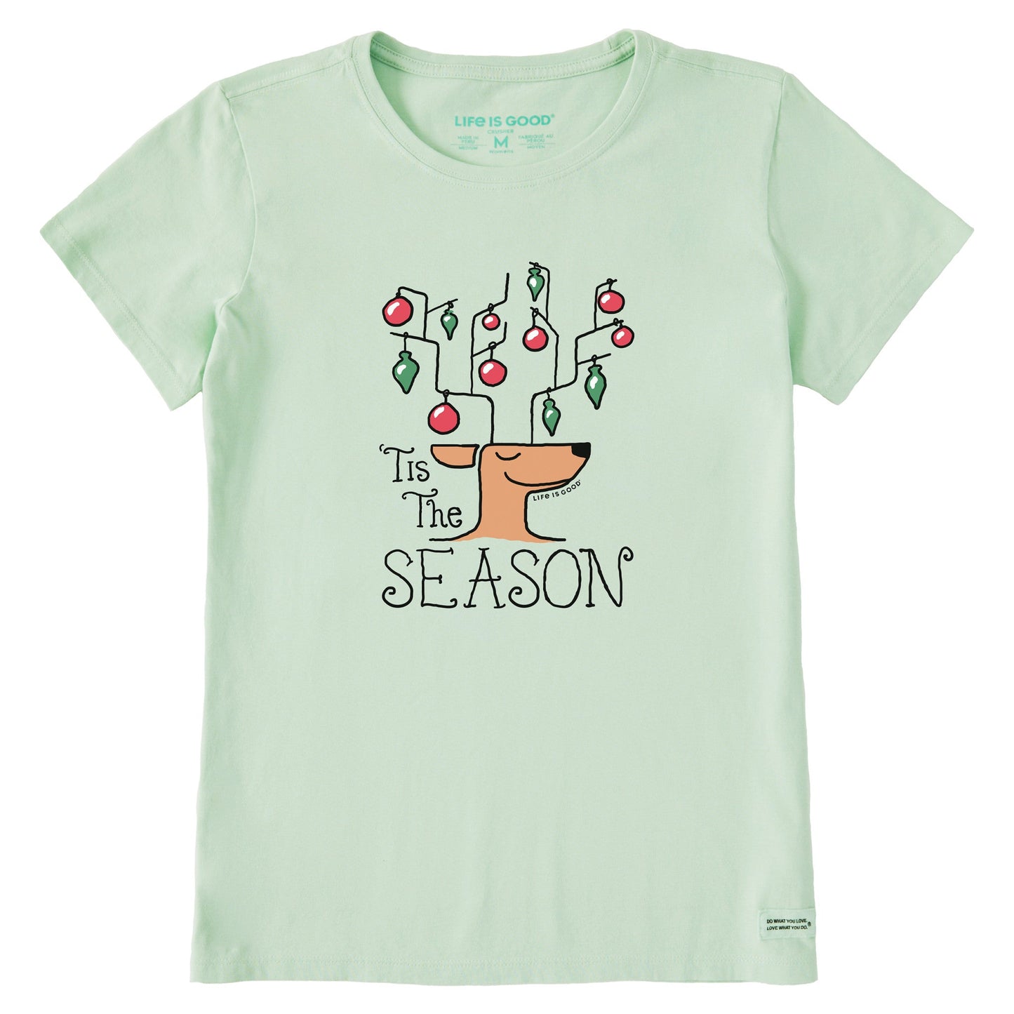 Women's Tis the Season Reindeer Short Sleeve Crusher Tee