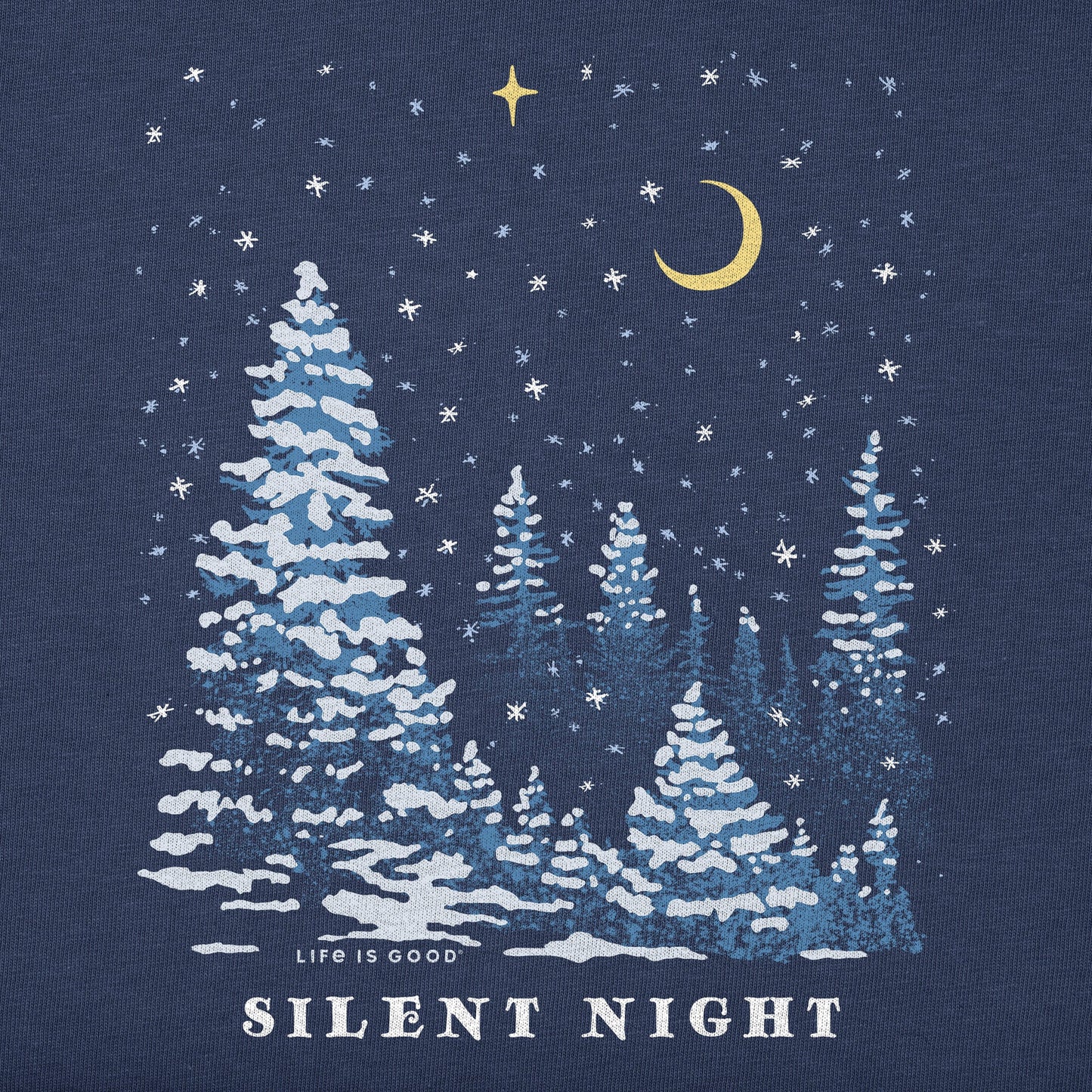 Women's Silent Snowy Night Short Sleeve Crusher Tee