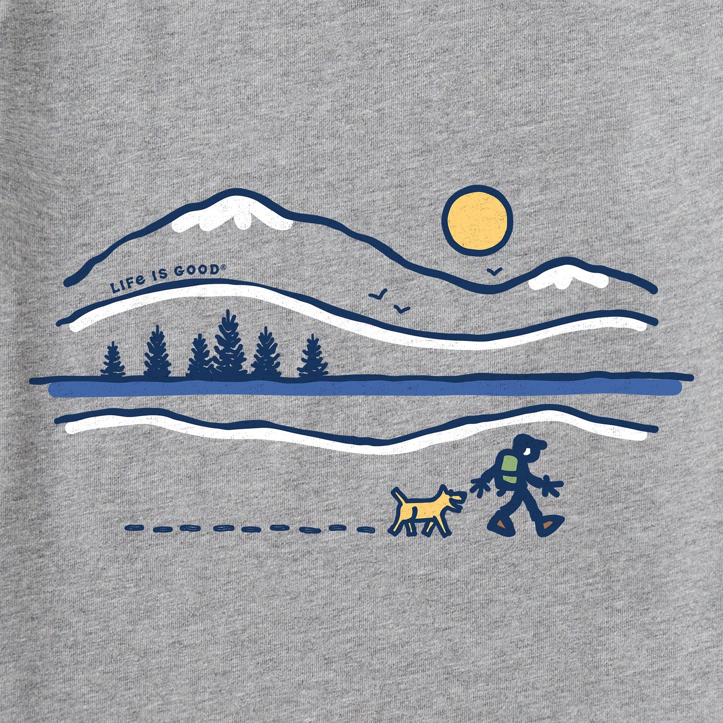 Men's Winter Lake Walk Long Sleeve Crusher Tee