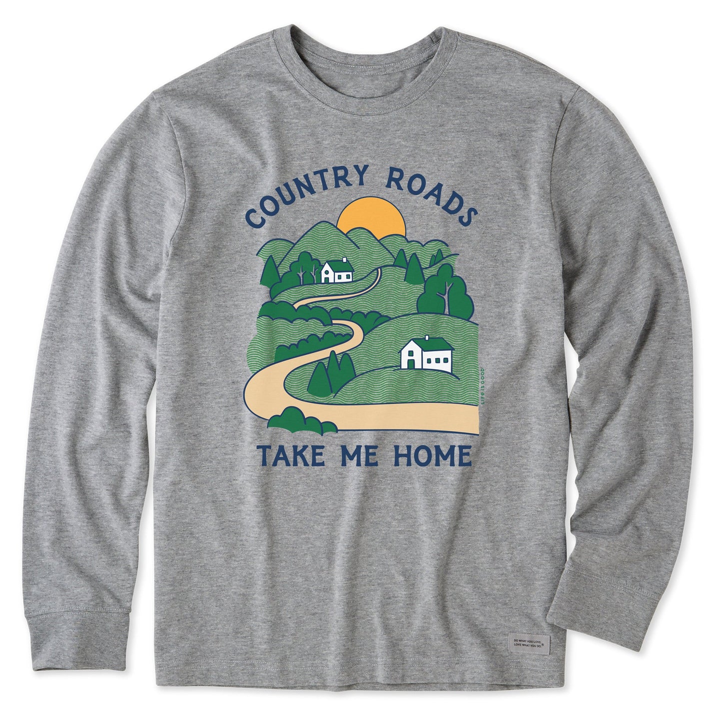 Men's Country Roads Take Me Home Long Sleeve Crusher Tee