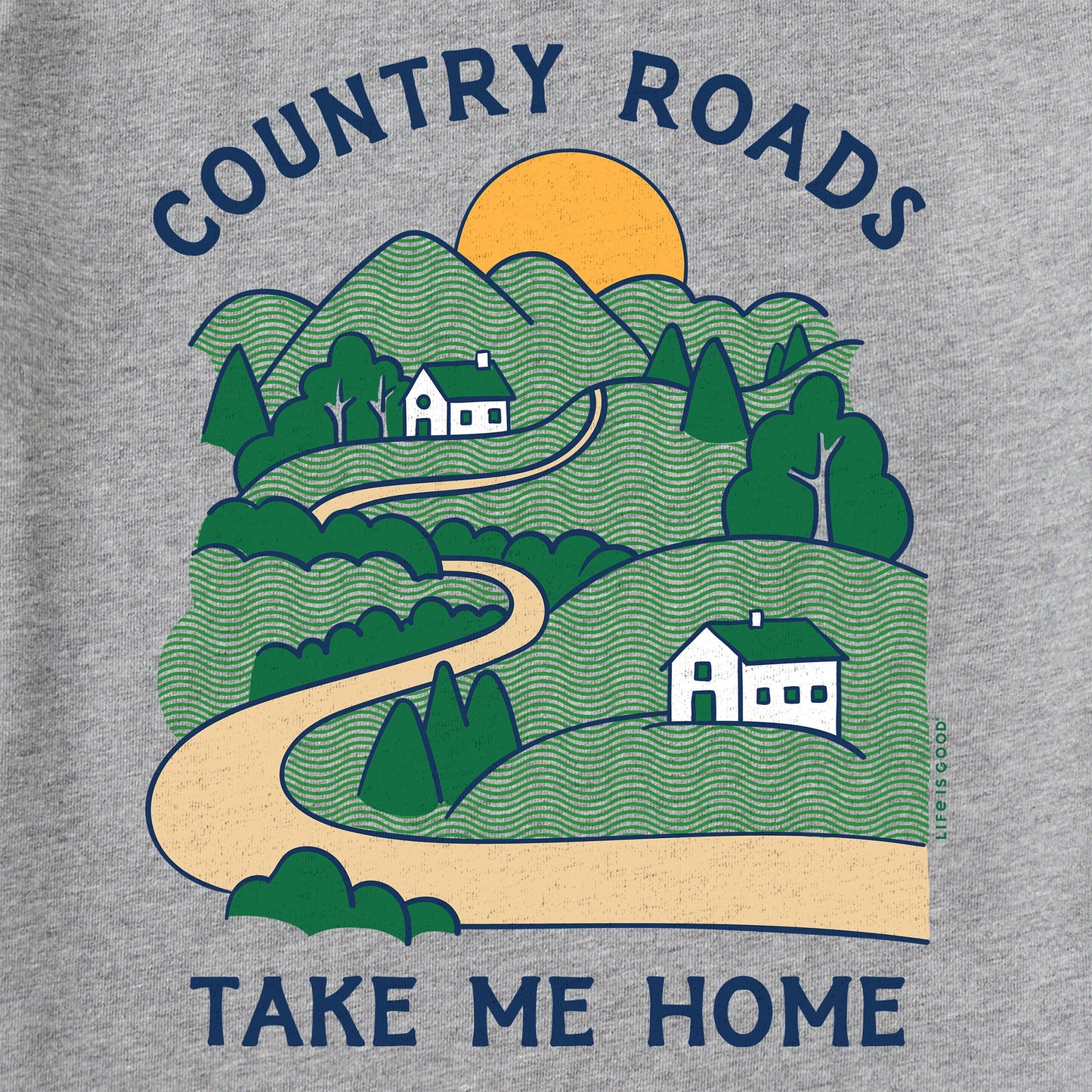 Men's Country Roads Take Me Home Long Sleeve Crusher Tee