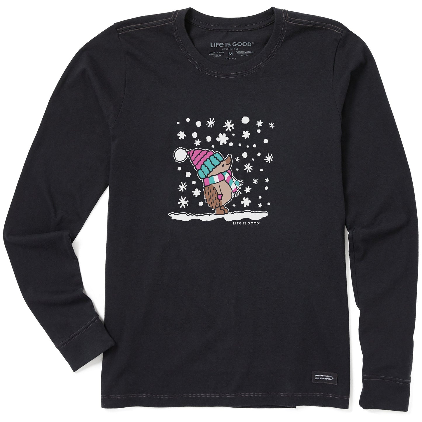 Women's Cozy Hedgehog Long Sleeve Crusher Tee