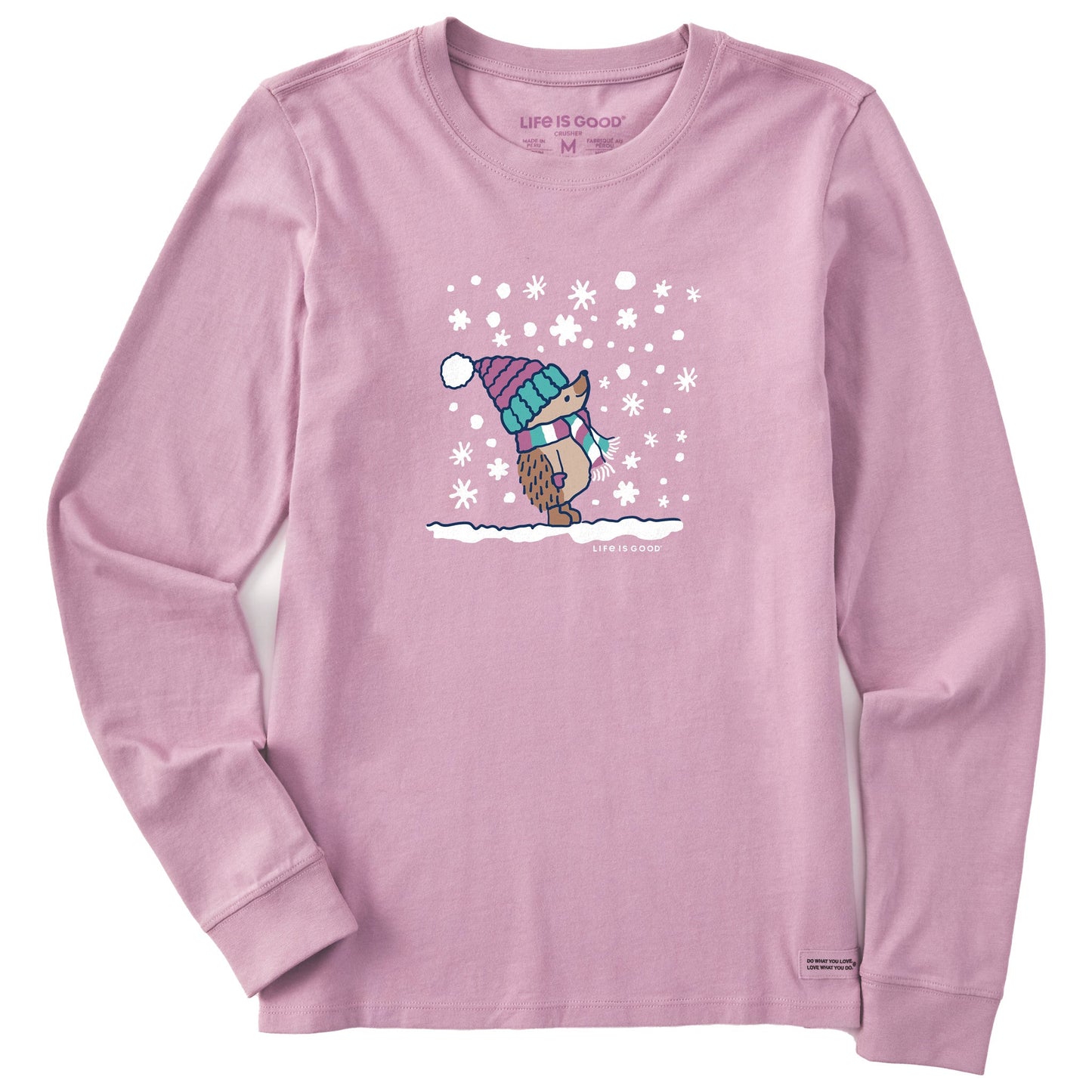 Women's Cozy Hedgehog Long Sleeve Crusher Tee