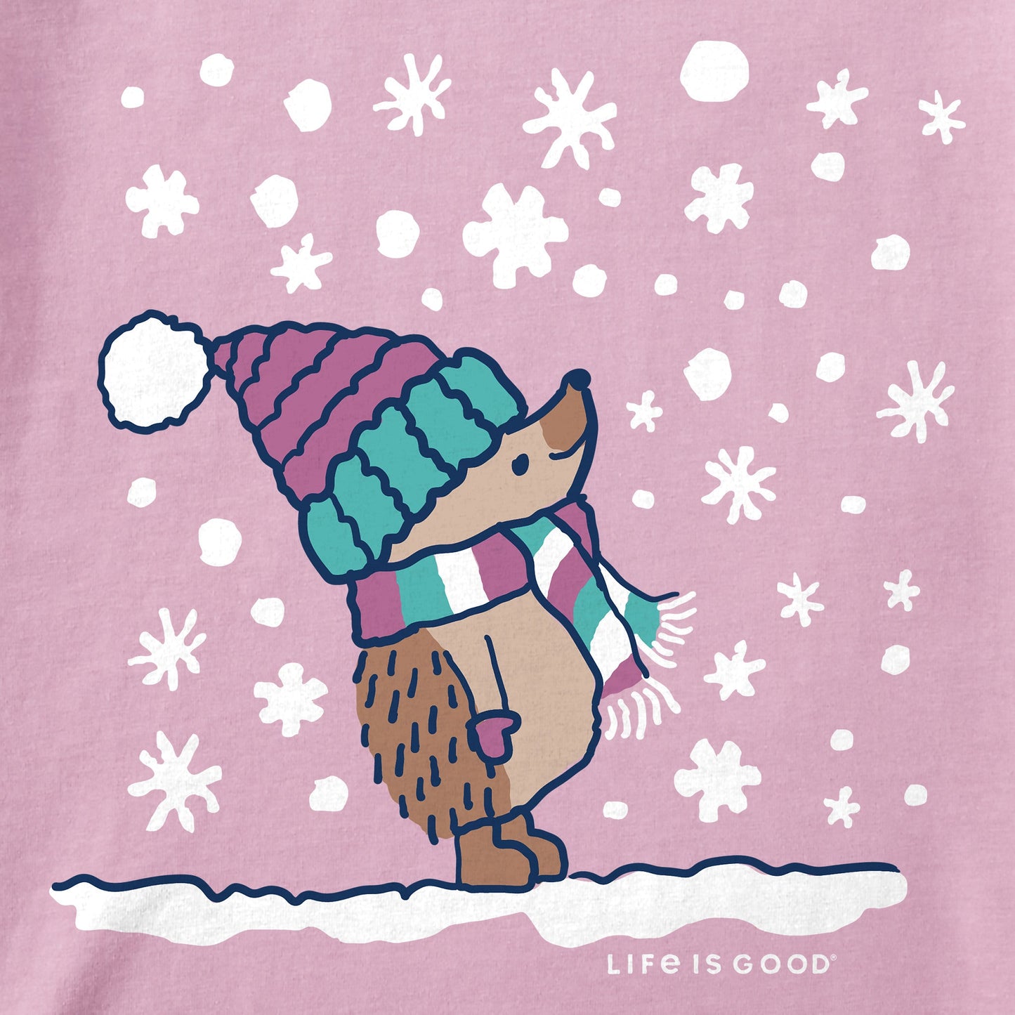 Women's Cozy Hedgehog Long Sleeve Crusher Tee