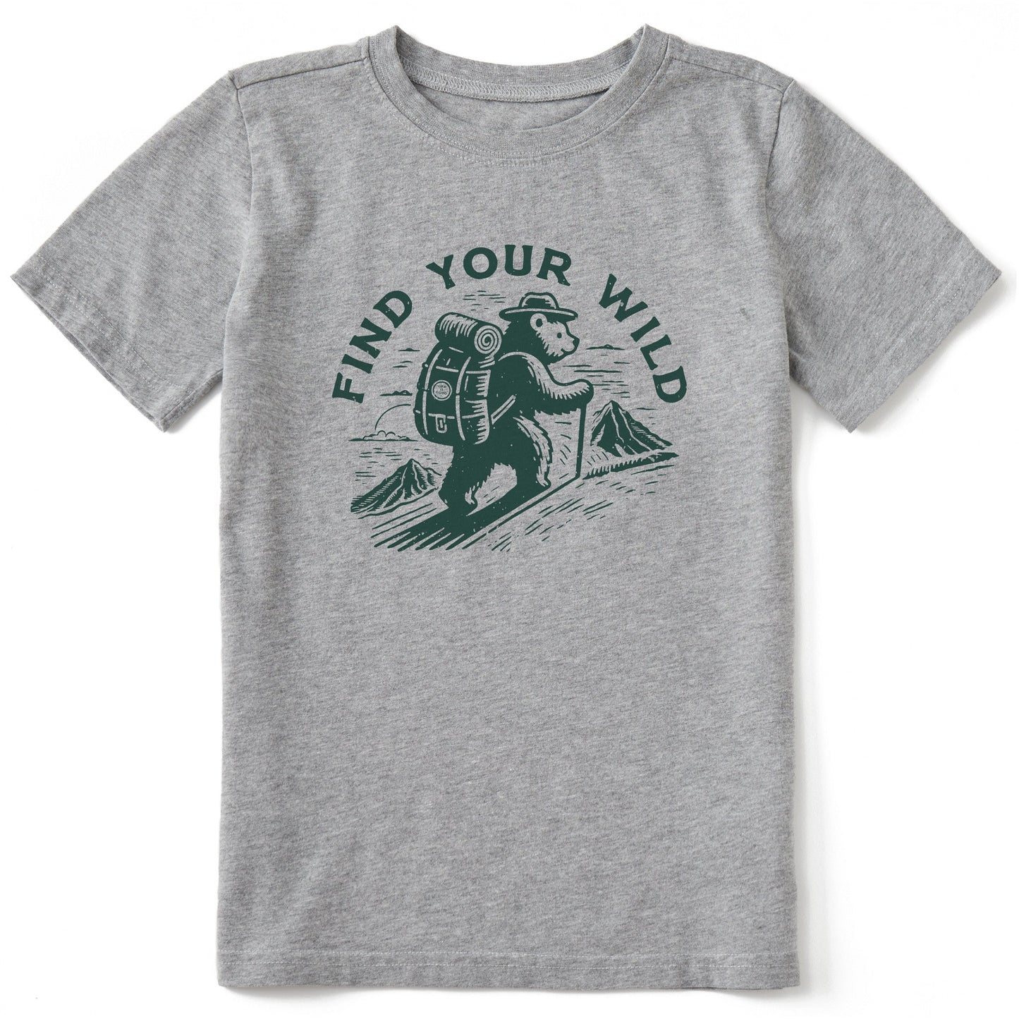 Kids Find Your Wild Bear Short Sleeve Crusher Tee