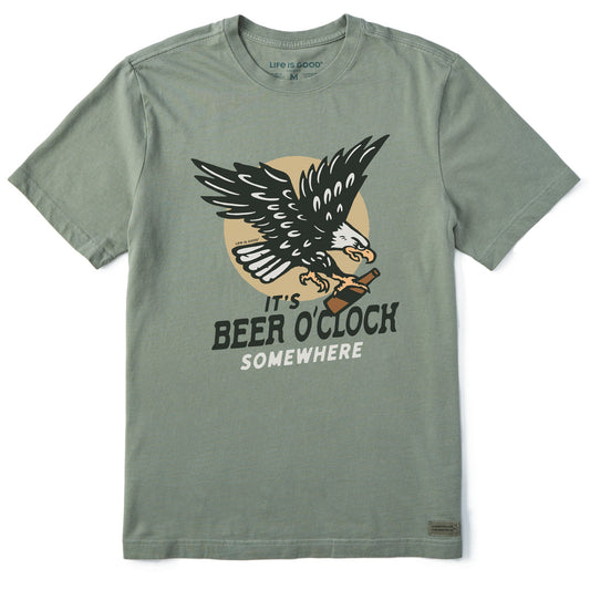 Men's It's Beer O Clock Somewhere Short Sleeve Crusher Tee