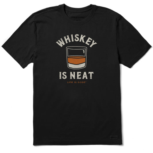 Men's Whiskey is Neat Short Sleeve Crusher Tee