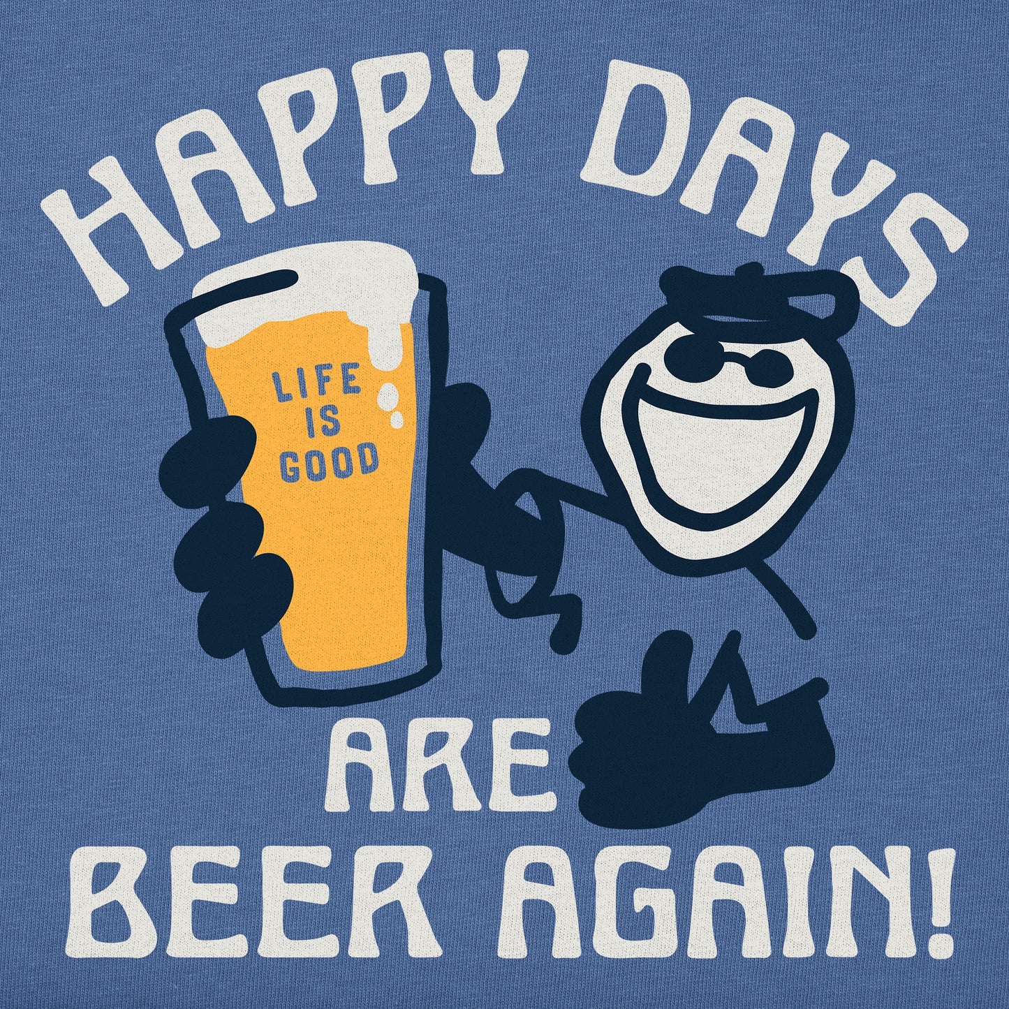 Men's Happy Days are Beer Again Short Sleeve Crusher Tee