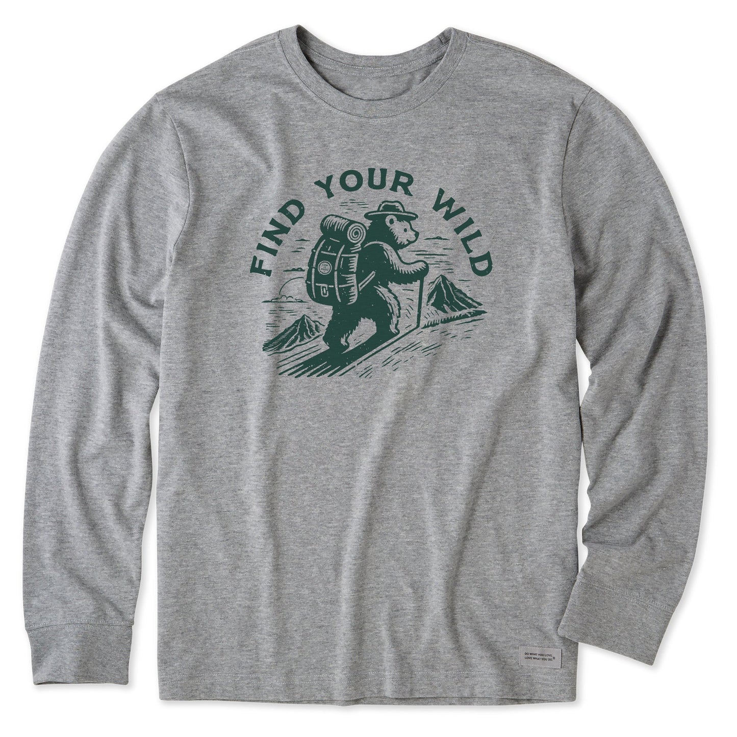Men's Find Your Wild Bear Long Sleeve Crusher Tee