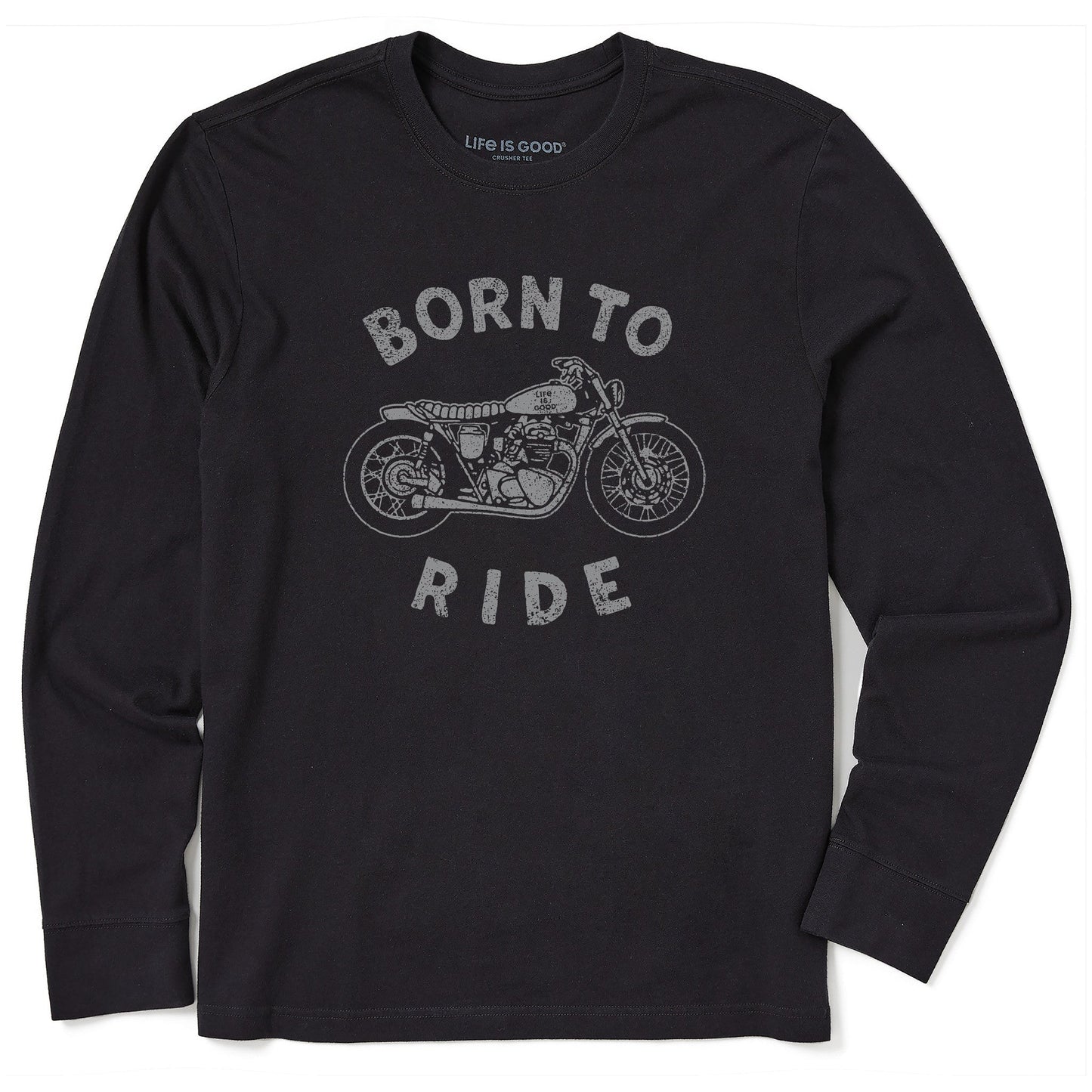 Men's Born to Ride Motorcycle Long Sleeve Crusher Tee