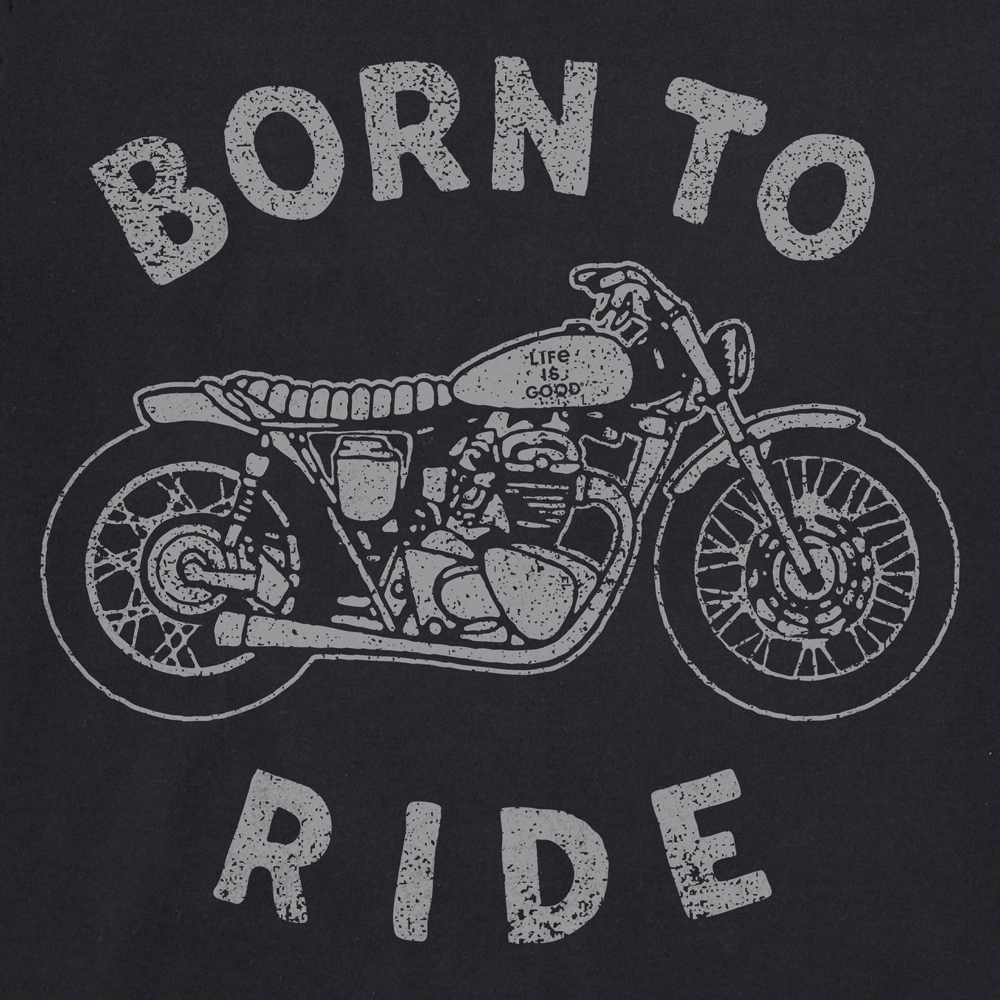 Men's Born to Ride Motorcycle Long Sleeve Crusher Tee