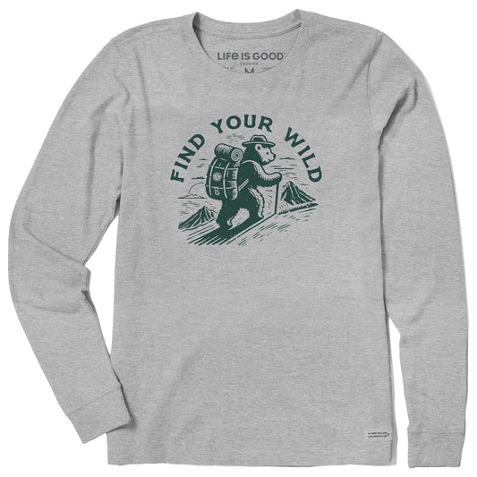 Women's Find Your Wild Bear Long Sleeve Crusher Tee