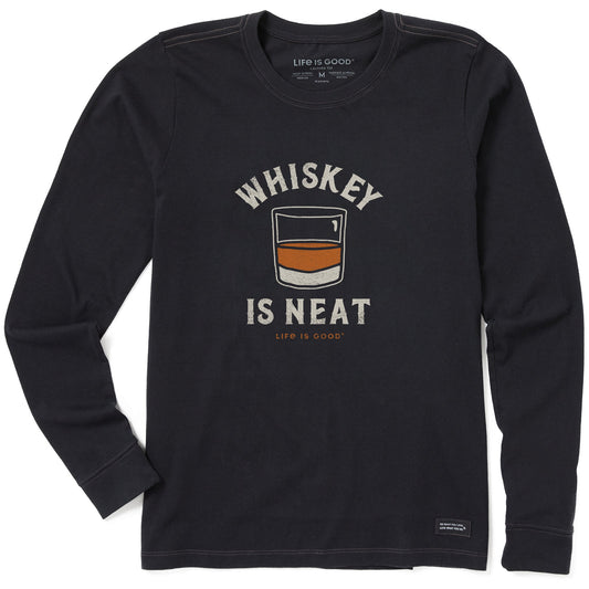 Women's Whiskey is Neat Long Sleeve Crusher Tee