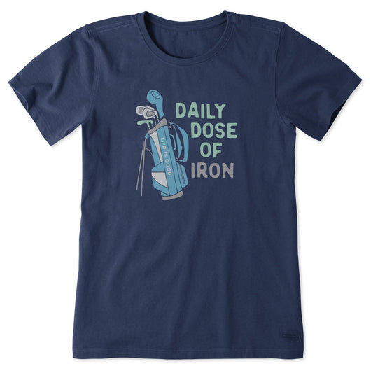 Women's Daily Dose of Iron Clubs Short Sleeve Crusher Tee
