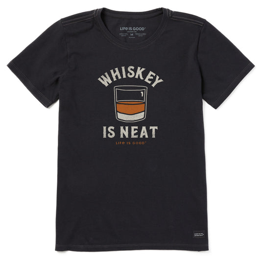 Women's Whiskey is Neat Short Sleeve Crusher Tee