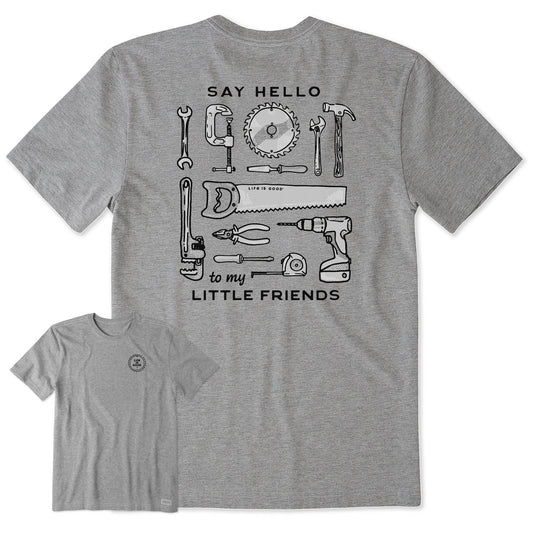 Men's Say Hello to My Little Friends Tools Short Sleeve Crusher Tee