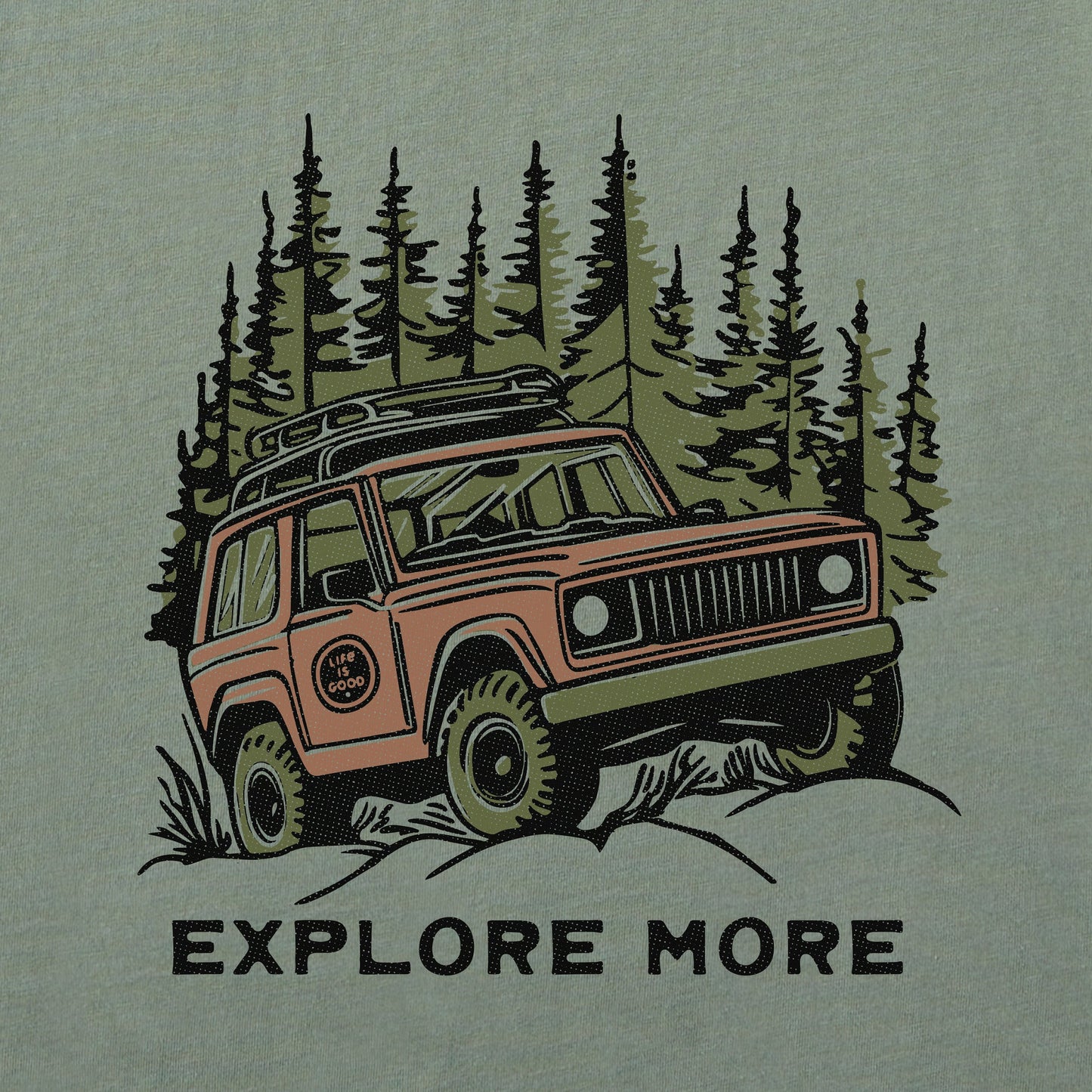 Men's Explore More Vehicle Long Sleeve Crusher Tee