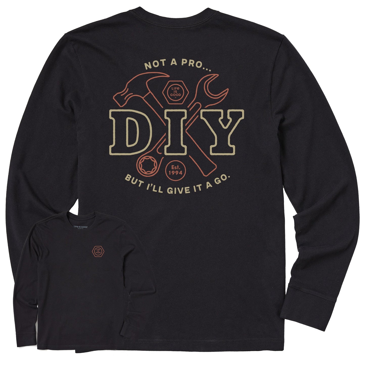 Men's Do It Yourself Long Sleeve Crusher Tee