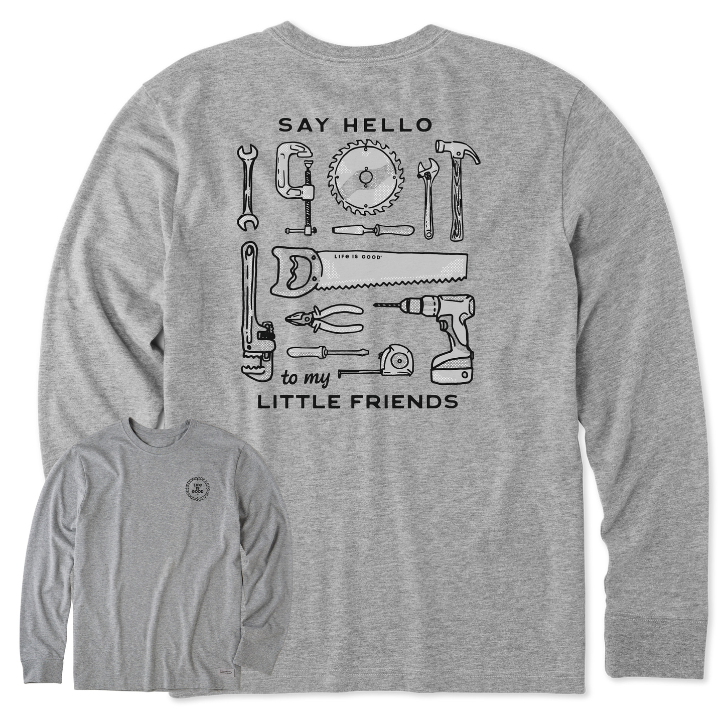 Men's Say Hello to My Little Friends Tools Long Sleeve Crusher Tee
