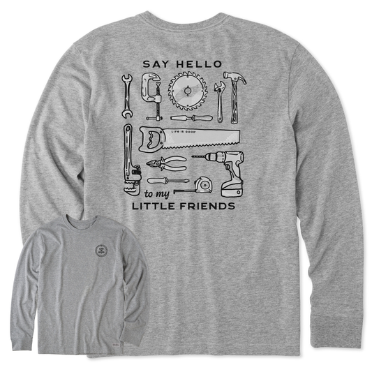 Men's Say Hello to My Little Friends Tools Long Sleeve Crusher Tee