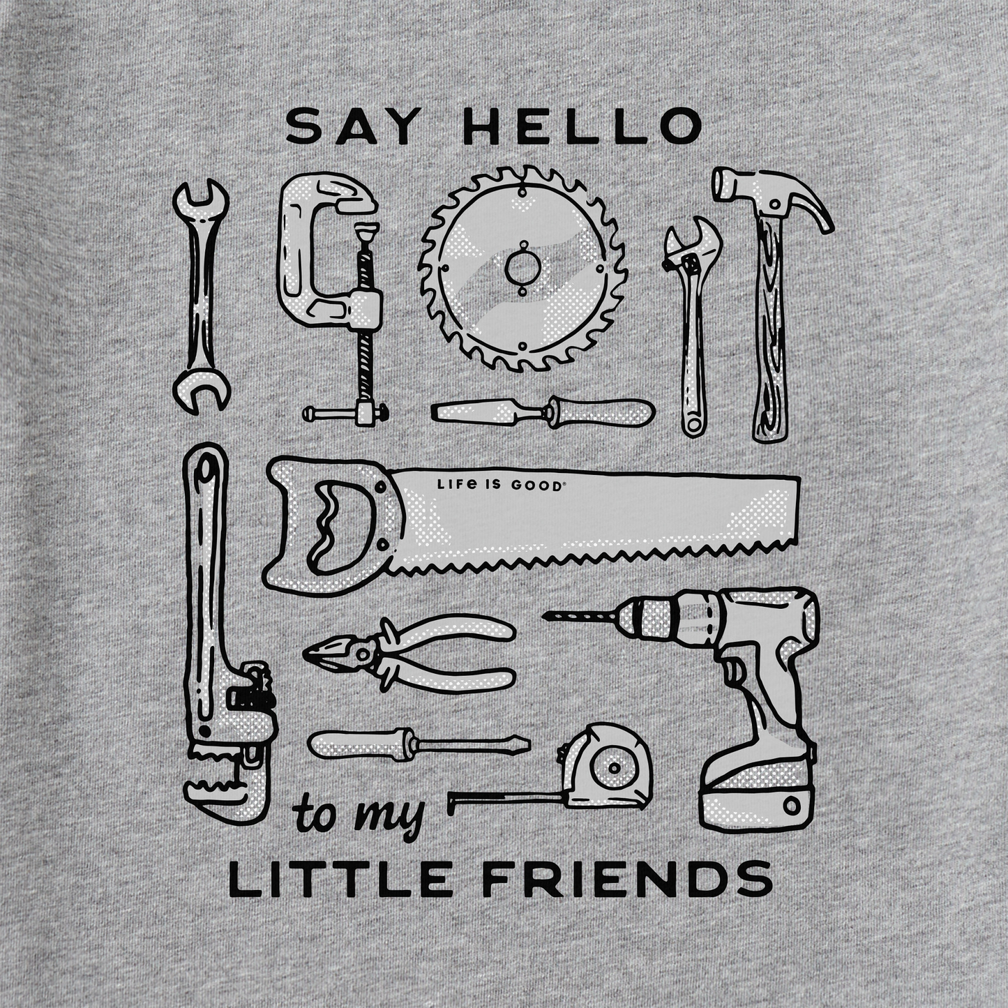 Men's Say Hello to My Little Friends Tools Long Sleeve Crusher Tee