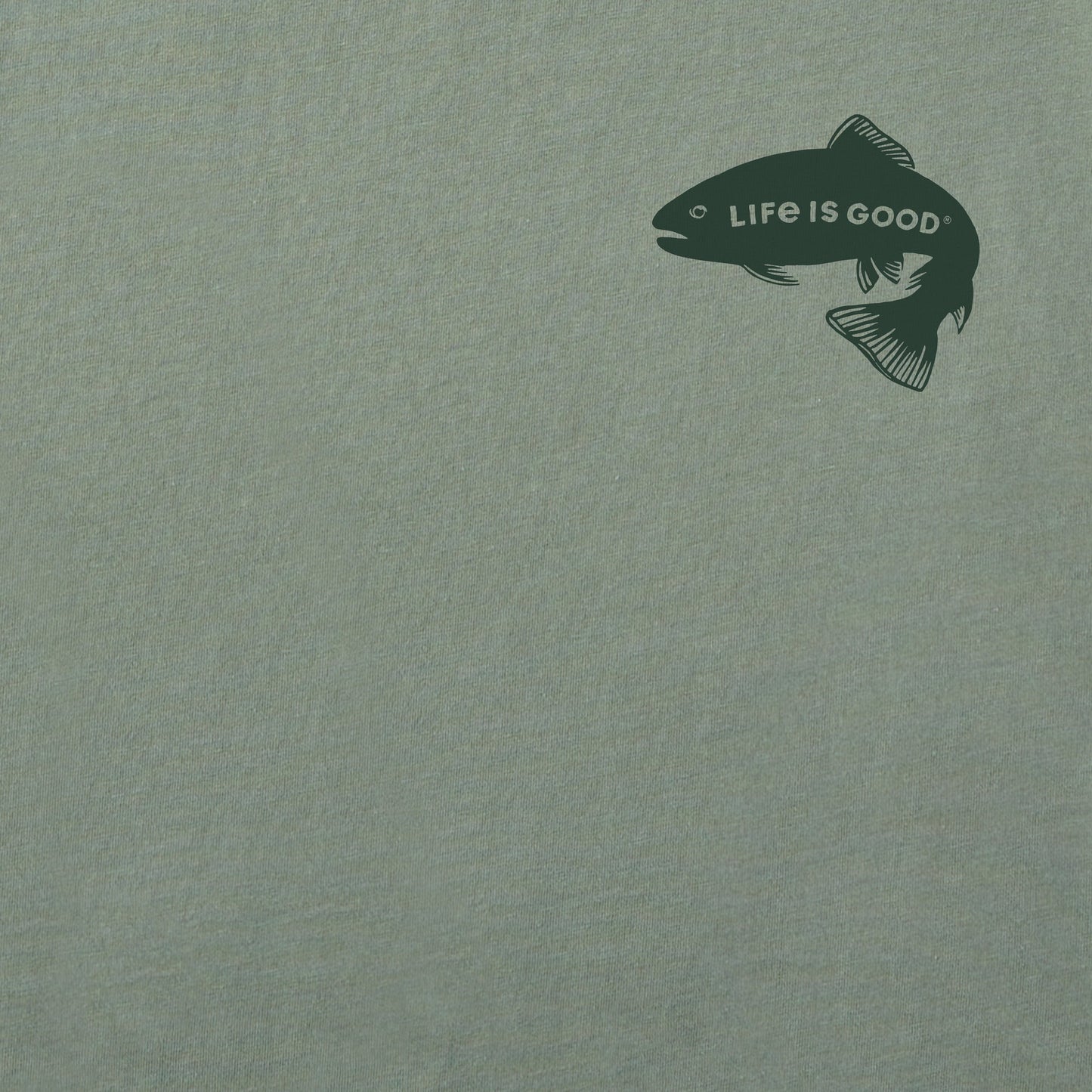 Men's Jumping Fishscape Long Sleeve Crusher Tee