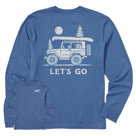 Men's Let's Go Canoeing Long Sleeve Crusher Tee