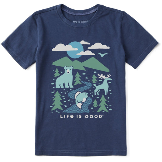 Kids Woodsy Wildlife Short Sleeve Crusher Tee
