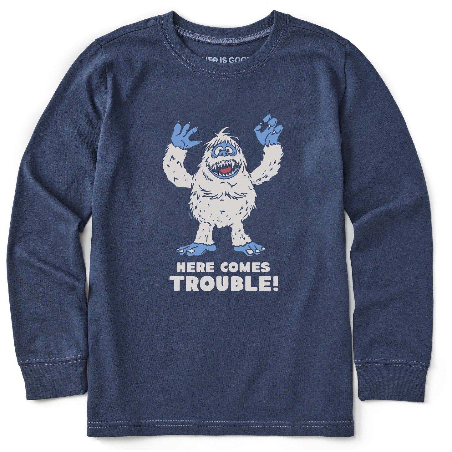 Kids Bumble Here Comes Trouble Long Sleeve Crusher Tee