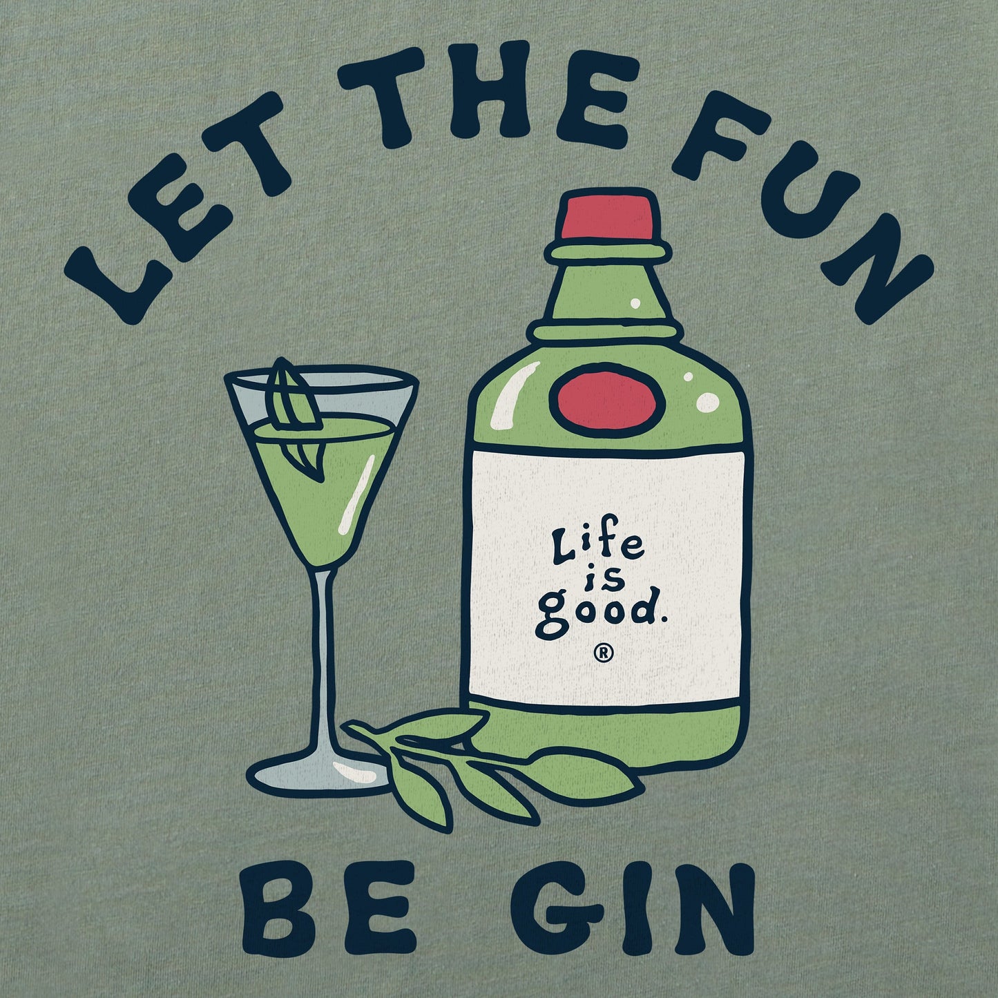 Men's Let the Fun Be Gin Cocktail Short Sleeve Crusher Tee