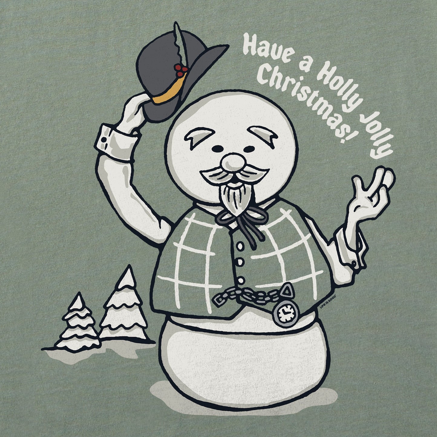 Men's Sam Have a Holly Jolly Christmas Short Sleeve Crusher Tee