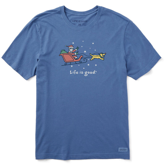 Men's Jake and Rocket Sleigh Ride Short Sleeve Crusher Tee
