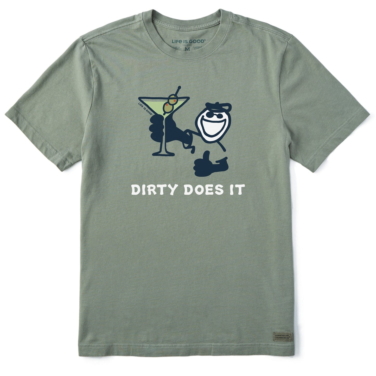 Men's Dirty Does It Martini Short Sleeve Crusher Tee