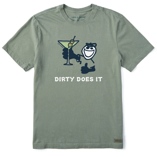 Men's Dirty Does It Martini Short Sleeve Crusher Tee