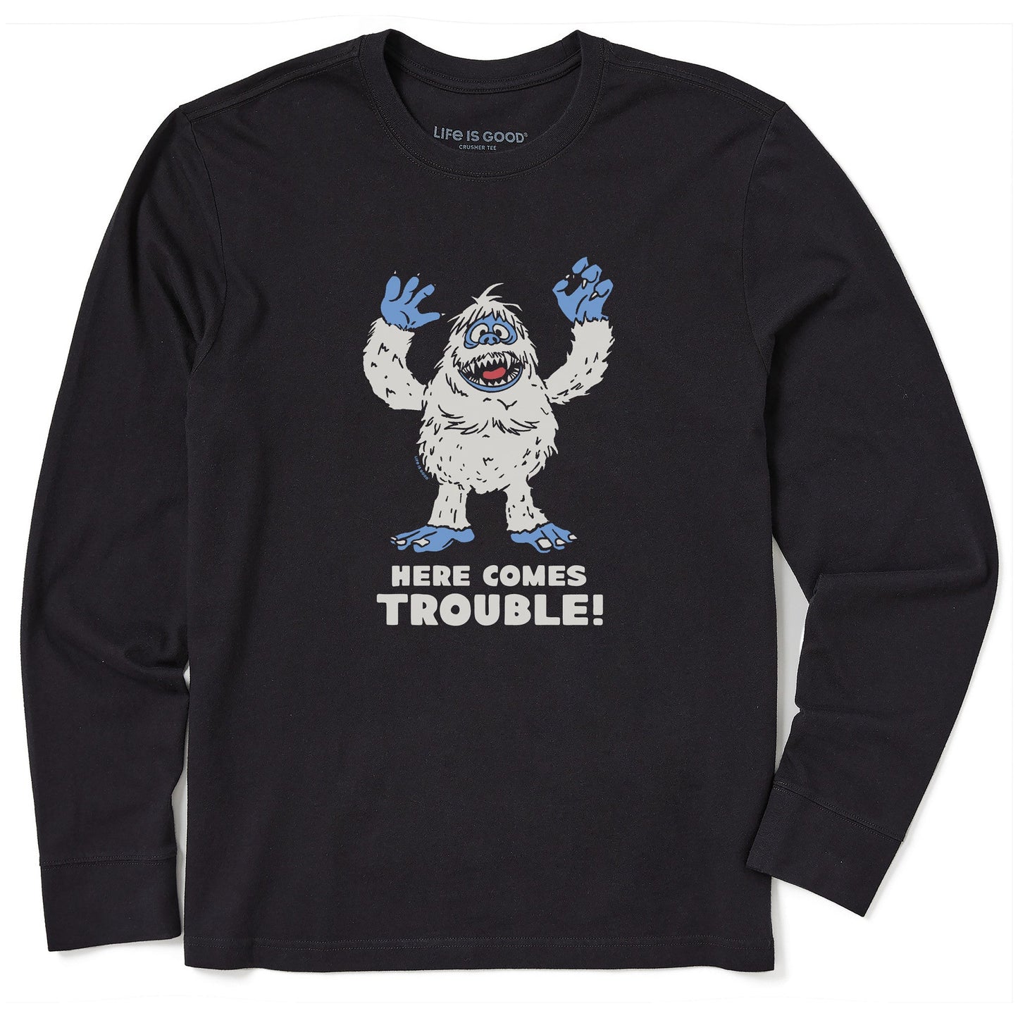 Men's Bumble Here Comes Trouble Long Sleeve Crusher Tee