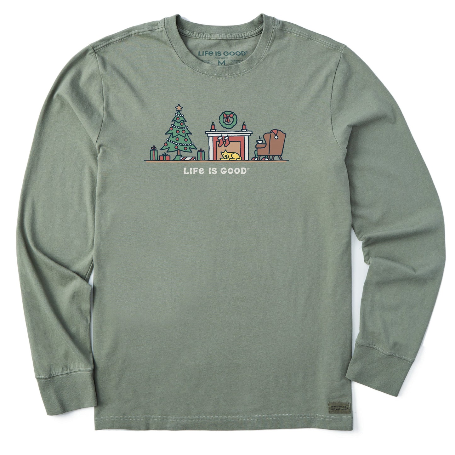 Men's Christmas Morning Vista Long Sleeve Crusher Tee