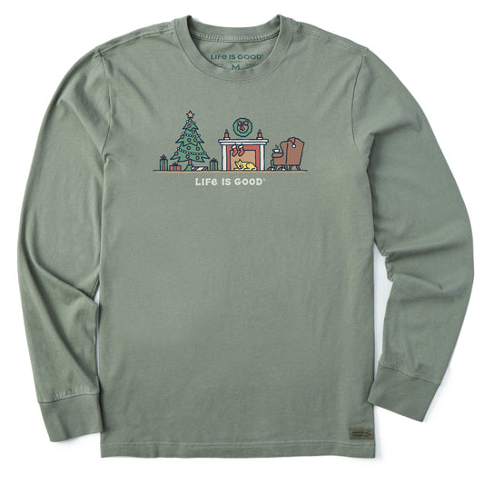 Men's Christmas Morning Vista Long Sleeve Crusher Tee