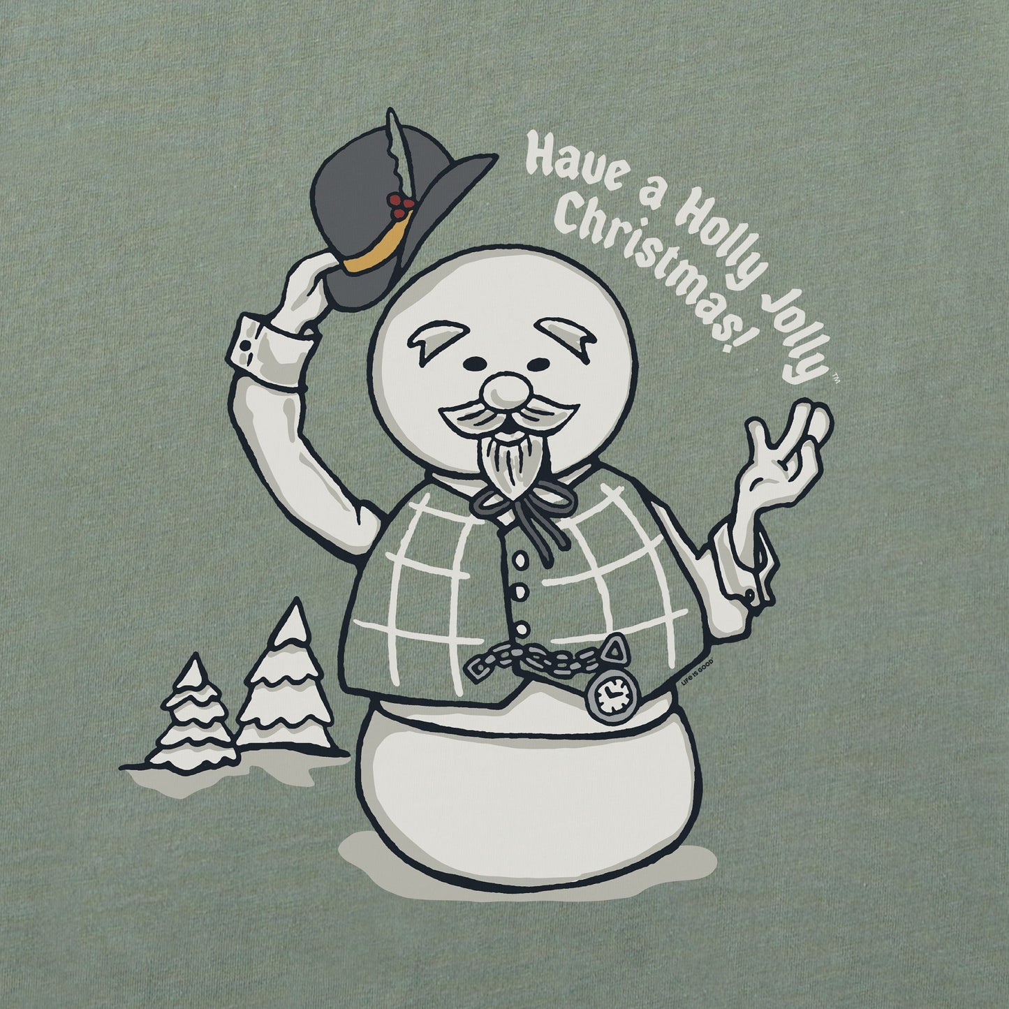 Women's Sam Have a Holly Jolly Christmas Long Sleeve Crusher Tee