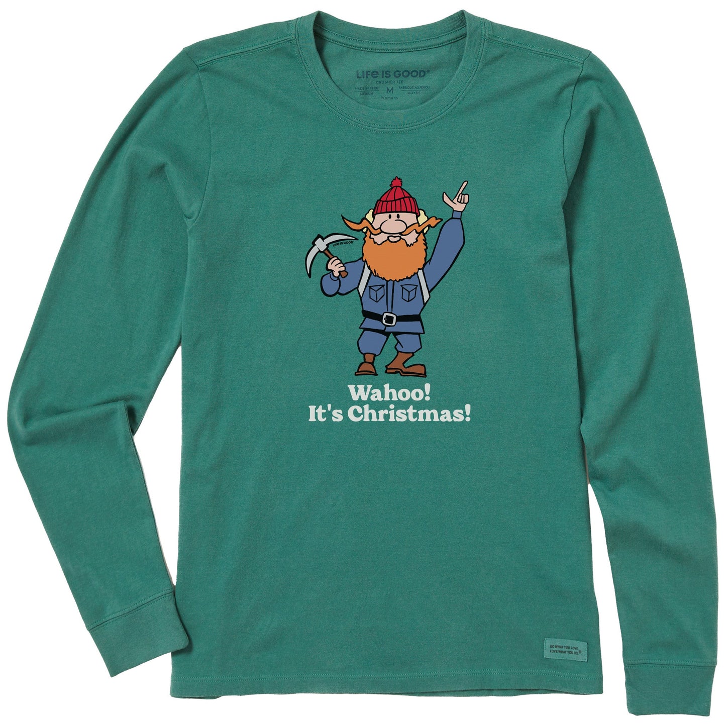 Women's Wahoo! It's Christmas Yukon Long Sleeve Crusher Tee