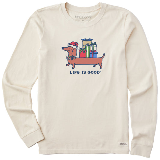 Women's Christmas Dachshund Long Sleeve Crusher Tee