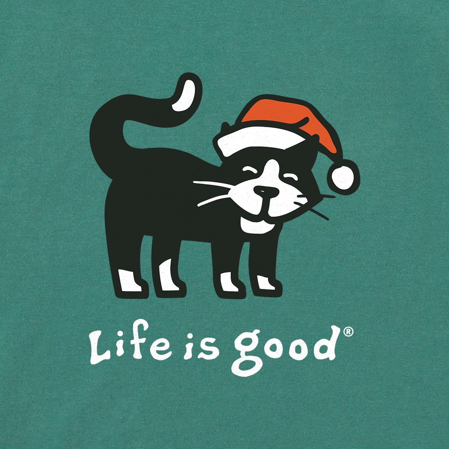 Women's Santa Cat Long Sleeve Crusher Tee