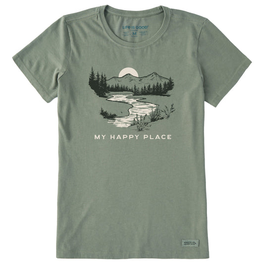 Women's My Happy Place River Short Sleeve Crusher Tee
